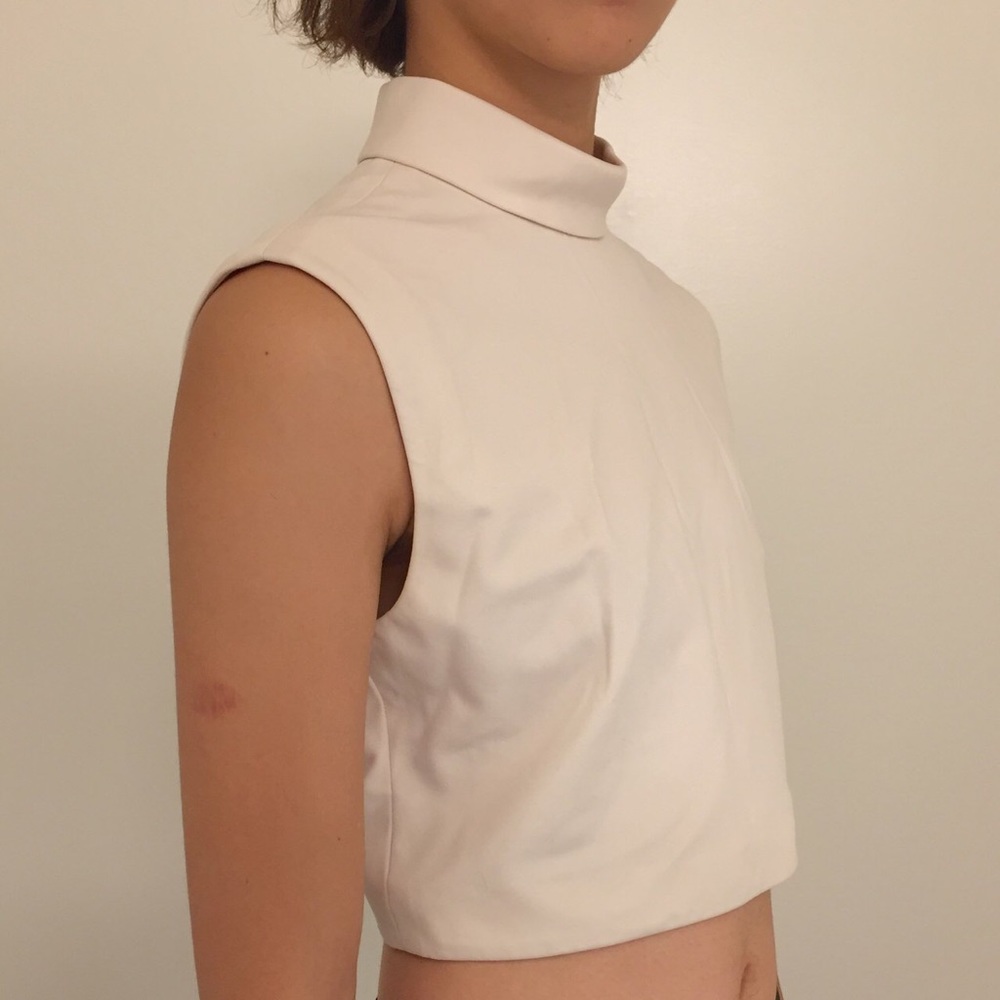 Tibi ivory crop top